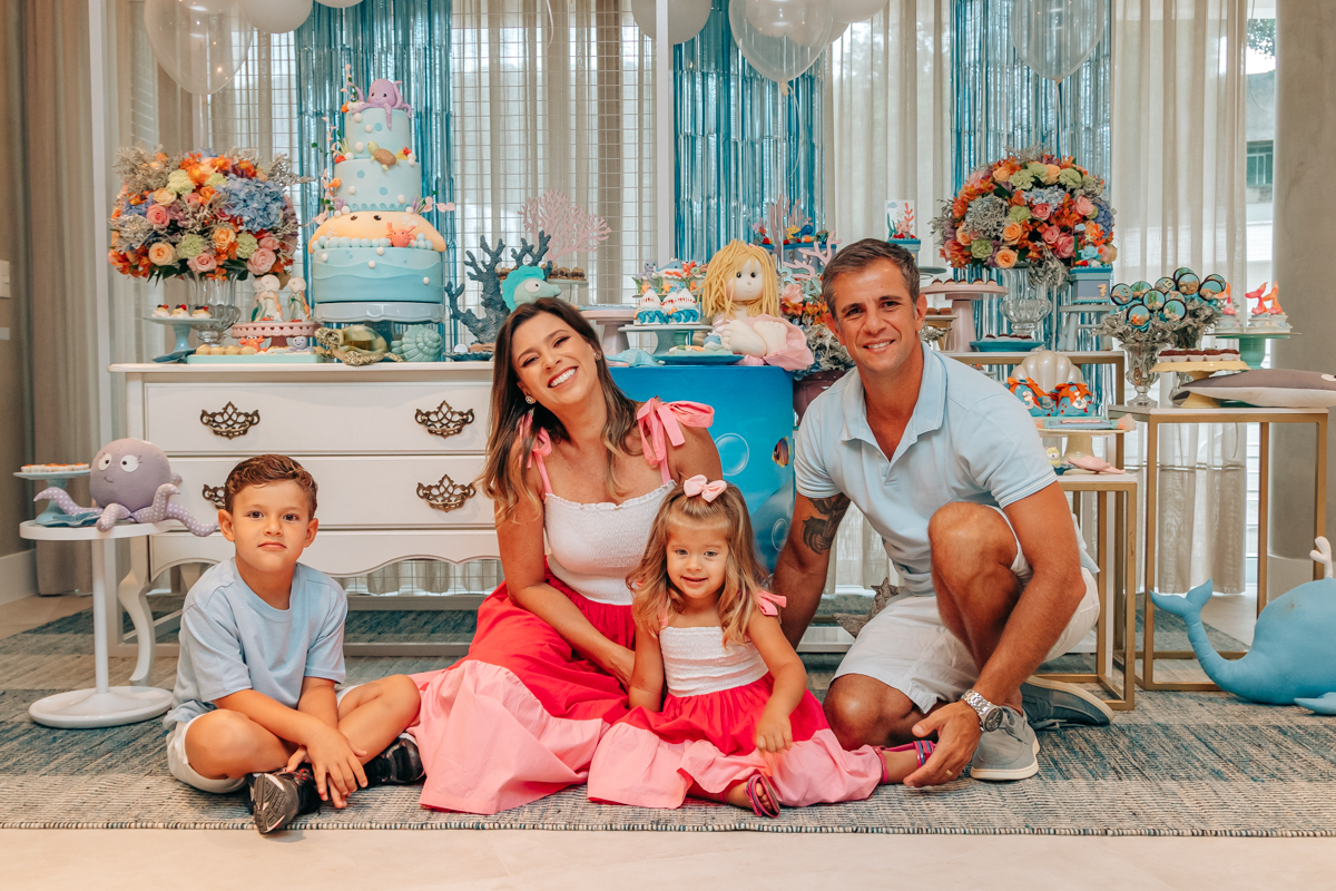 Festa infantil decoração Scotti produções em Florianópolis SC fundo do mar Camille Reis e Daniel Guimarães Fotografa aniversário luxo jurerê cobertura fotográfica Thayane Peters Fotografia