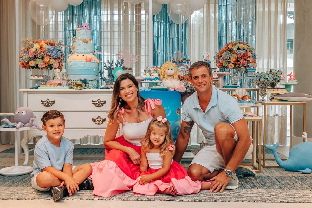 Festa infantil decoração Scotti produções em Florianópolis SC fundo do mar Camille Reis e Daniel Guimarães Fotografa aniversário luxo jurerê cobertura fotográfica Thayane Peters Fotografia