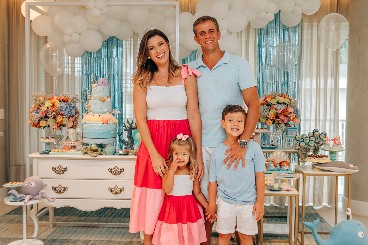 Festa infantil decoração Scotti produções em Florianópolis SC fundo do mar Camille Reis e Daniel Guimarães Fotografa aniversário luxo jurerê cobertura fotográfica Thayane Peters Fotografia