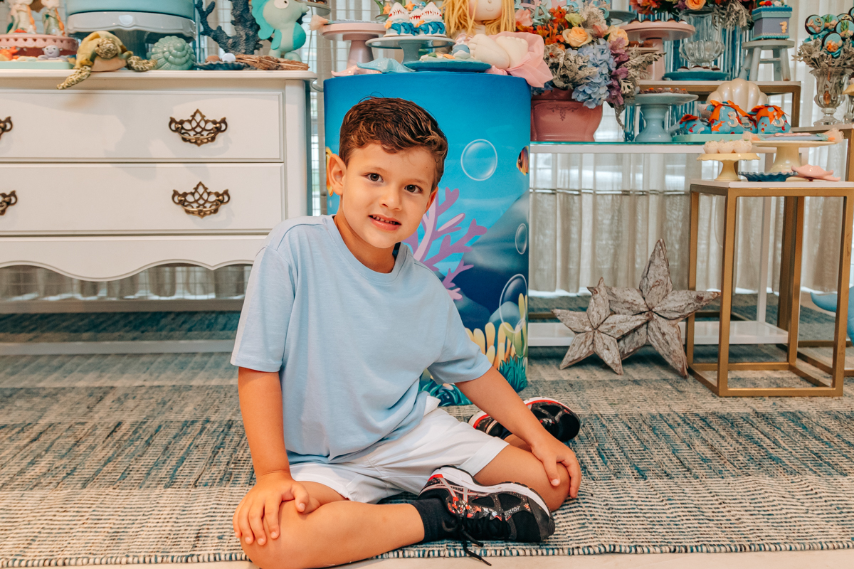 Festa infantil decoração Scotti produções em Florianópolis SC fundo do mar Camille Reis e Daniel Guimarães Fotografa aniversário luxo jurerê cobertura fotográfica Thayane Peters Fotografia