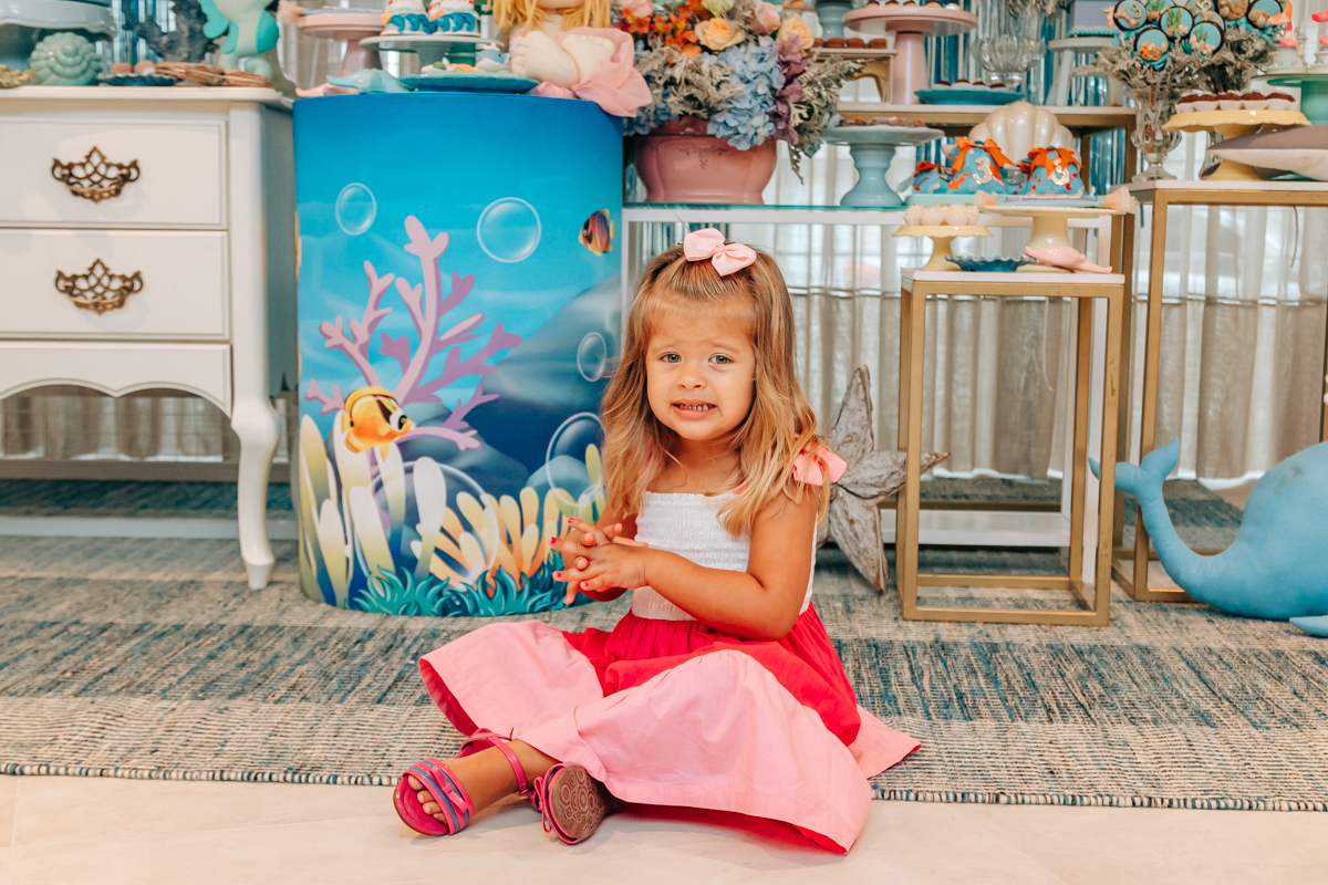 Festa infantil decoração Scotti produções em Florianópolis SC fundo do mar Camille Reis e Daniel Guimarães Fotografa aniversário luxo jurerê cobertura fotográfica Thayane Peters Fotografia