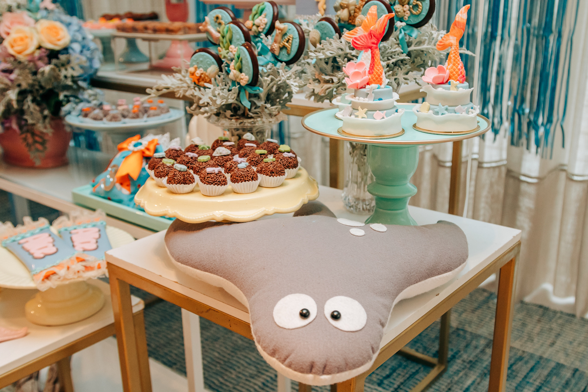 Festa infantil decoração Scotti produções em Florianópolis SC fundo do mar Camille Reis e Daniel Guimarães Fotografa aniversário luxo jurerê cobertura fotográfica Thayane Peters Fotografia