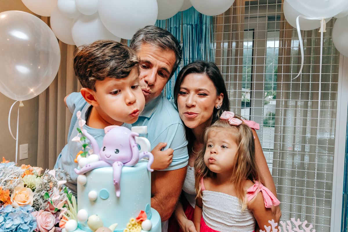 Festa infantil decoração Scotti produções em Florianópolis SC fundo do mar Camille Reis e Daniel Guimarães Fotografa aniversário luxo jurerê cobertura fotográfica Thayane Peters Fotografia