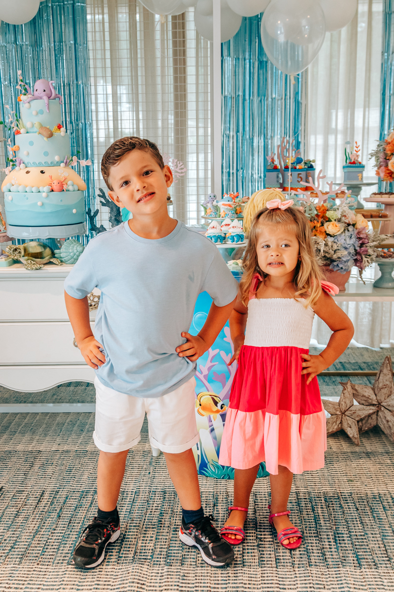 Festa infantil decoração Scotti produções em Florianópolis SC fundo do mar Camille Reis e Daniel Guimarães Fotografa aniversário luxo jurerê cobertura fotográfica Thayane Peters Fotografia