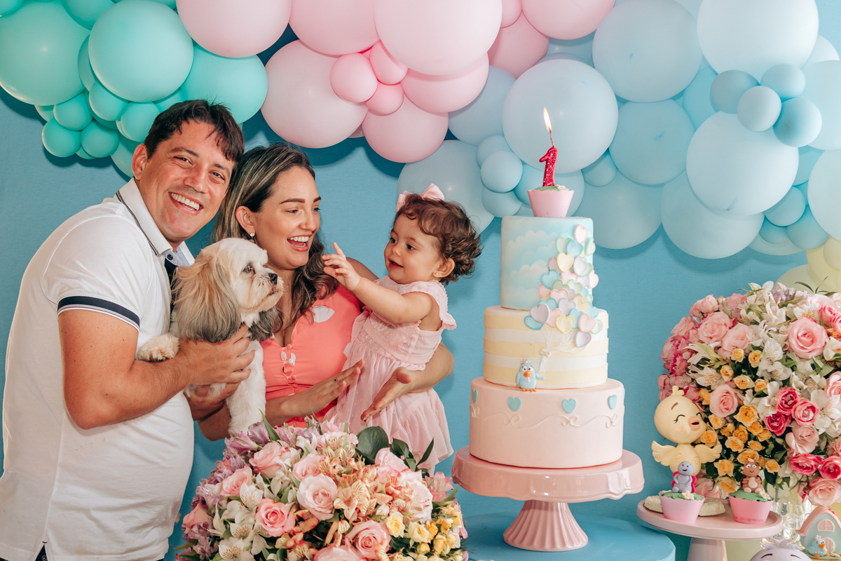 Aniversário infantil decoração luxo galinha pintadinha 1 ano em florianopolis sc scotti produções fotografa thayane peters fotografia especializada em familias doces personalizados