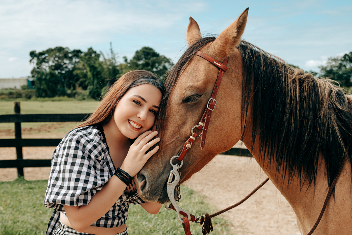 foto book 15 anos cavalo aras