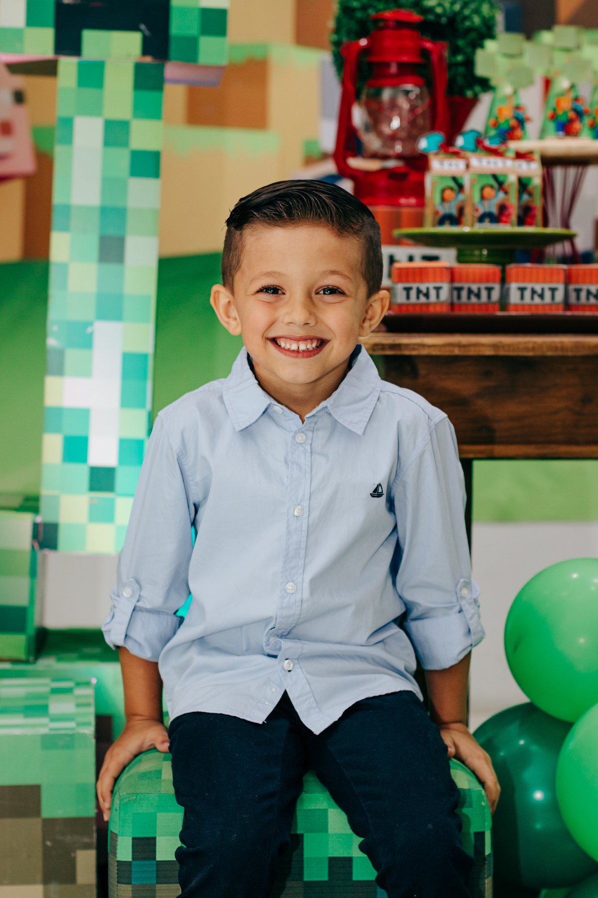 decoração minecraft fotografia aniversário infantil