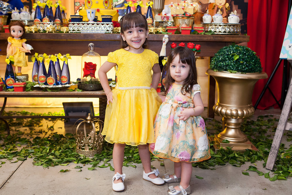 festa de menina , a bela e a fera , buffet Miniland