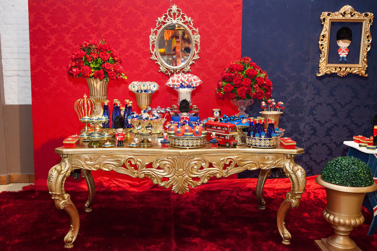 aniversário de um ano, tema diferente, londres, britânico, família reunida,  criança brincando, decoração marcia colonese, 