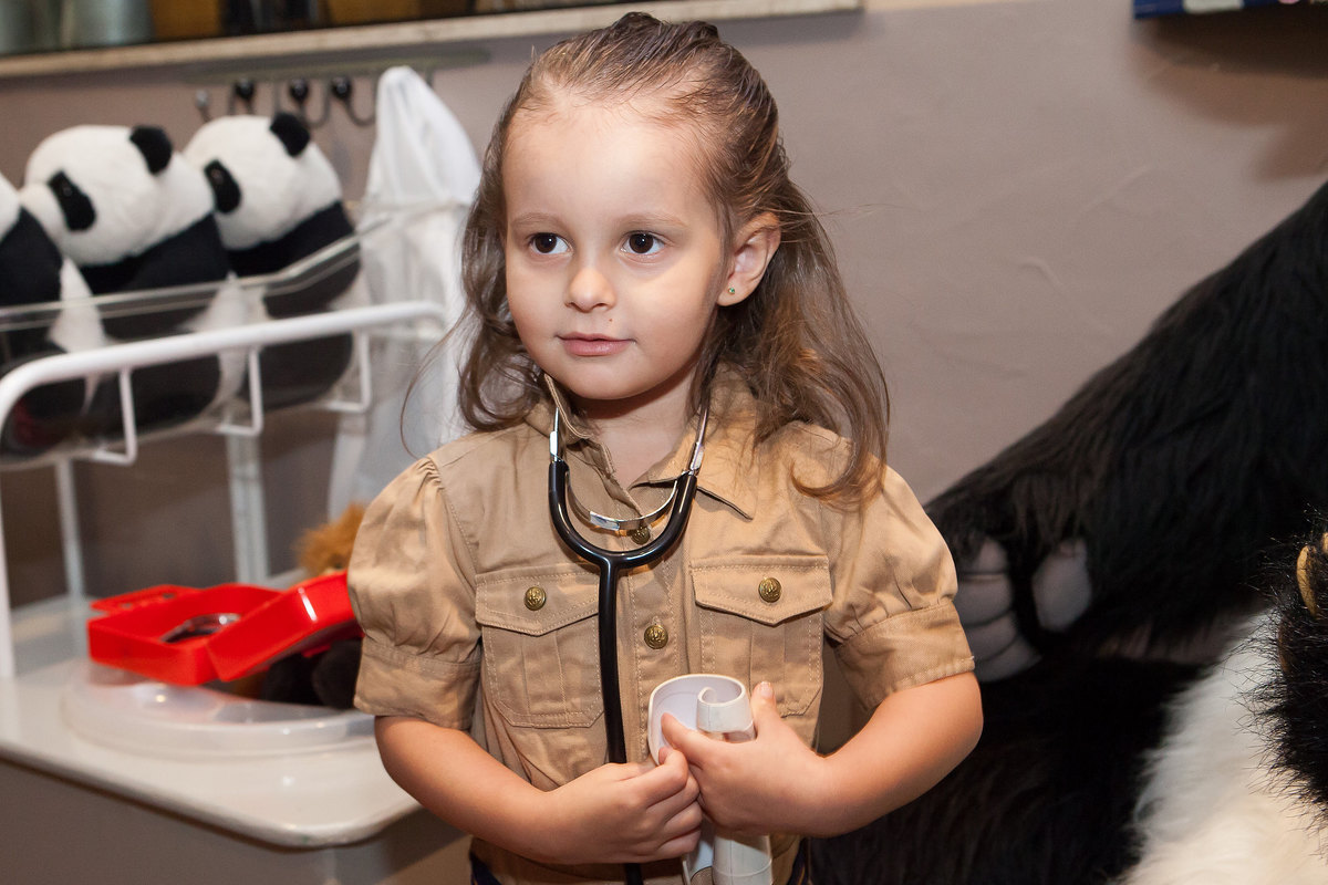 festa menina, buffet Miniland, aniversário de 4 anos, festa divertida, tatuapé, brinquedos educativos , menina feliz , veterinaria