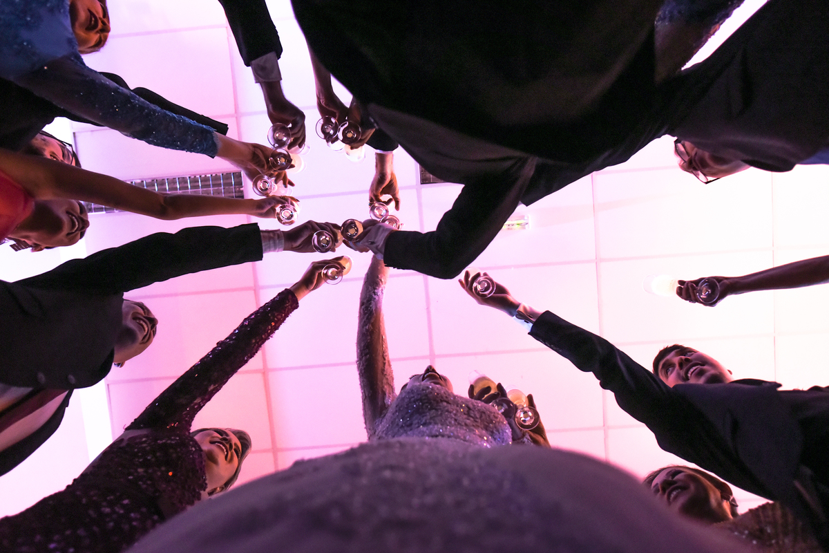 Brinde dos convidados em fortaleza