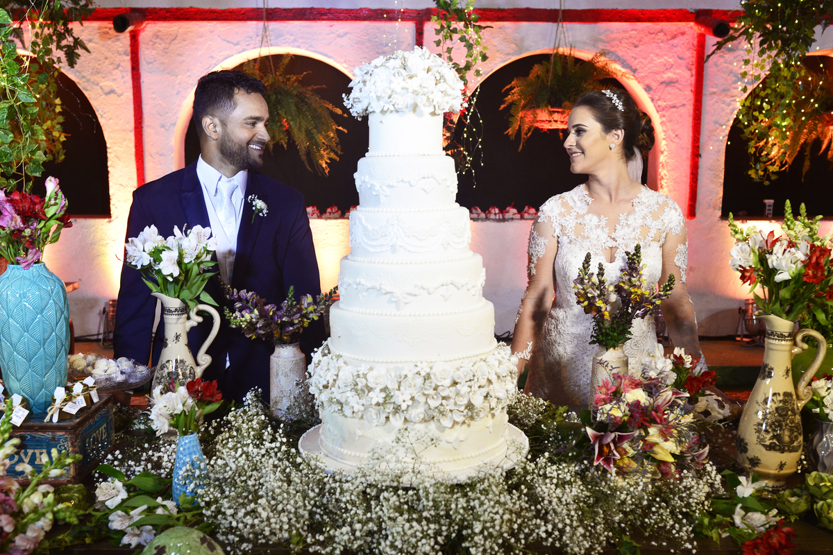 casal de noivos no casamento em fortaleza