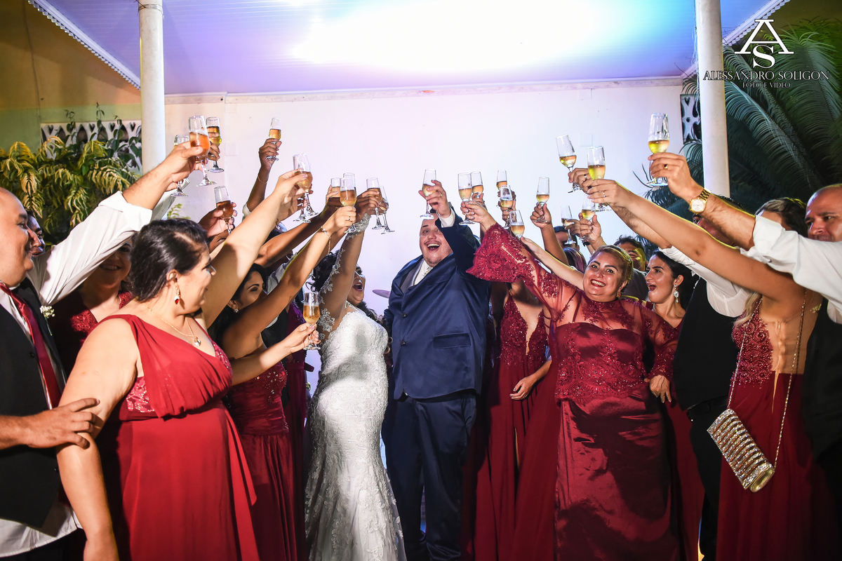 Brinde dos noivos em fortaleza