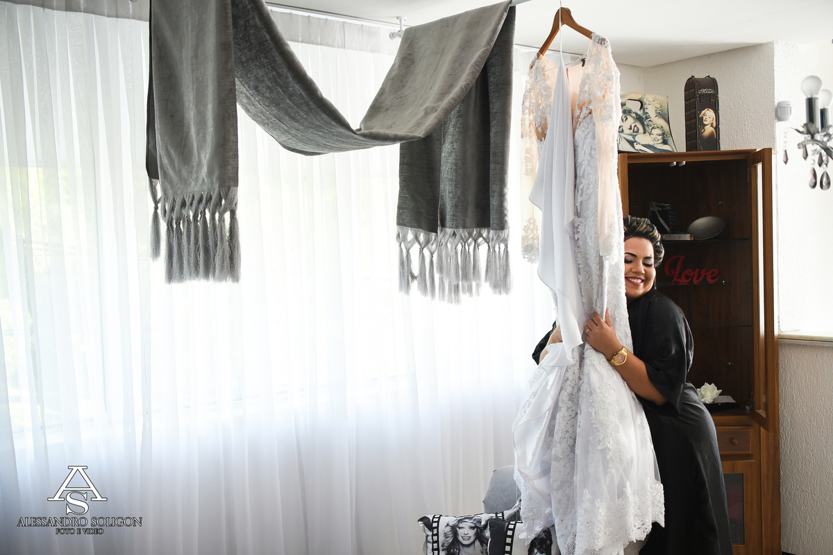 A noiva e o vestido em fortaleza