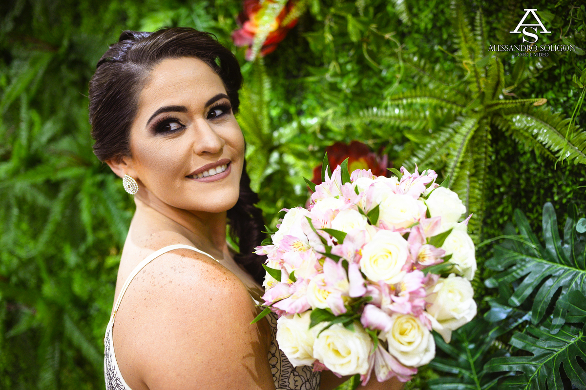 Linda foto de noiva em casamento