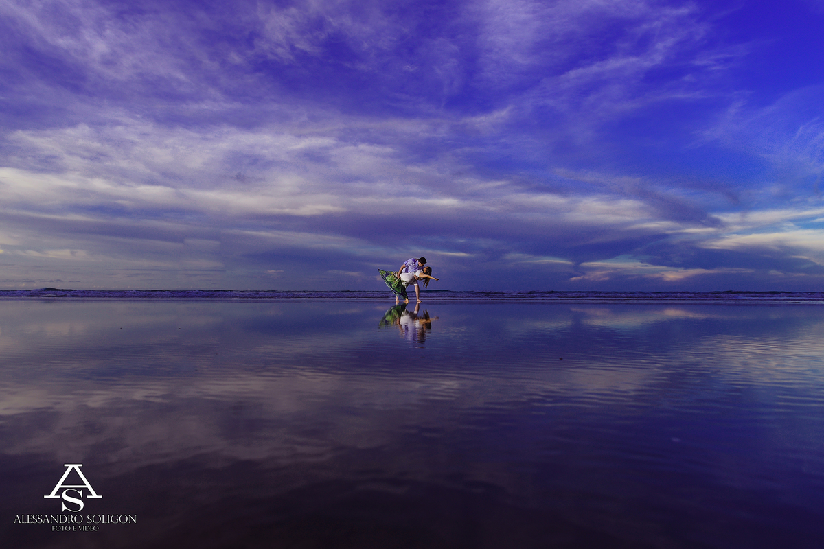 Fotografia casal na praia