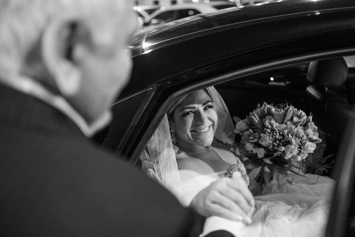 Chegada da noiva na igreja