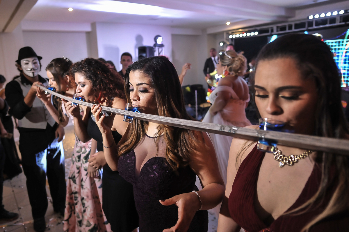 Hora de beber no casamento