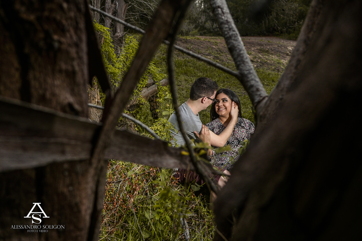 Fotografia de casamento no campo