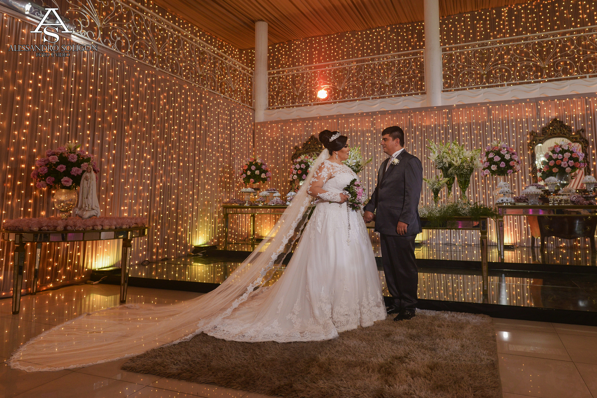 Noivos no buffet em Fortaleza