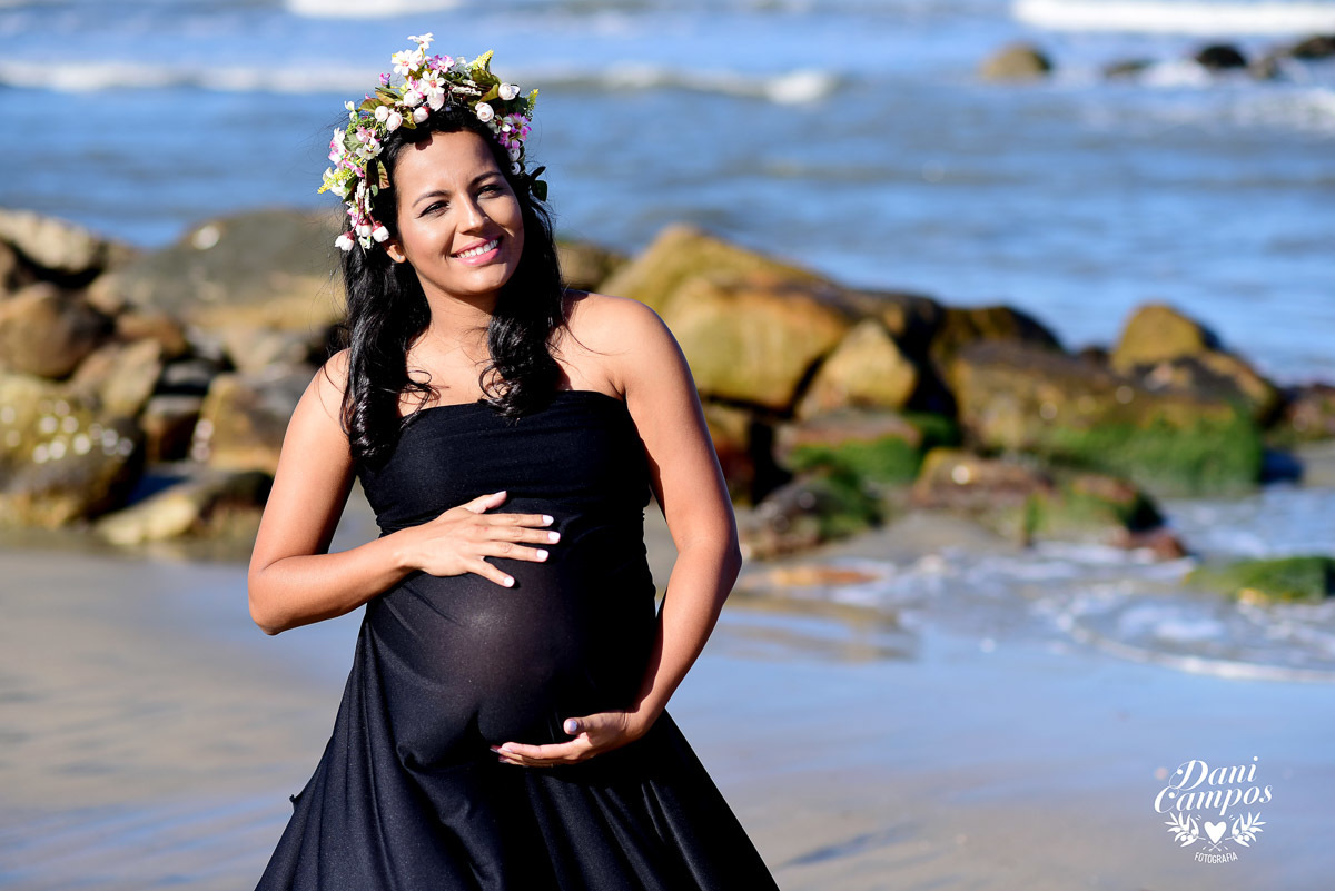 gestante na praia dani campos fotografia ensaio fotografico gestante