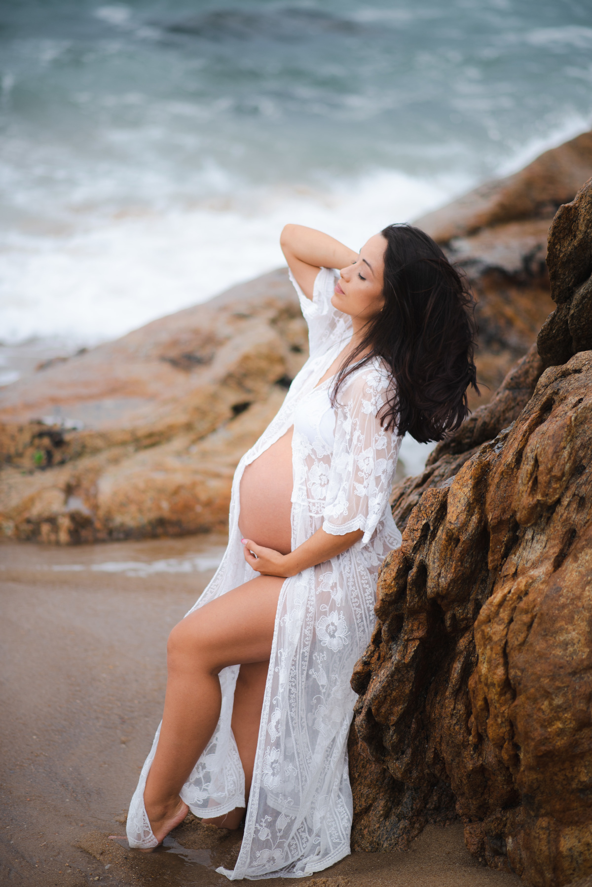 gestante ensaio fotografico na praia gravidez maternidade fotografo no litoral