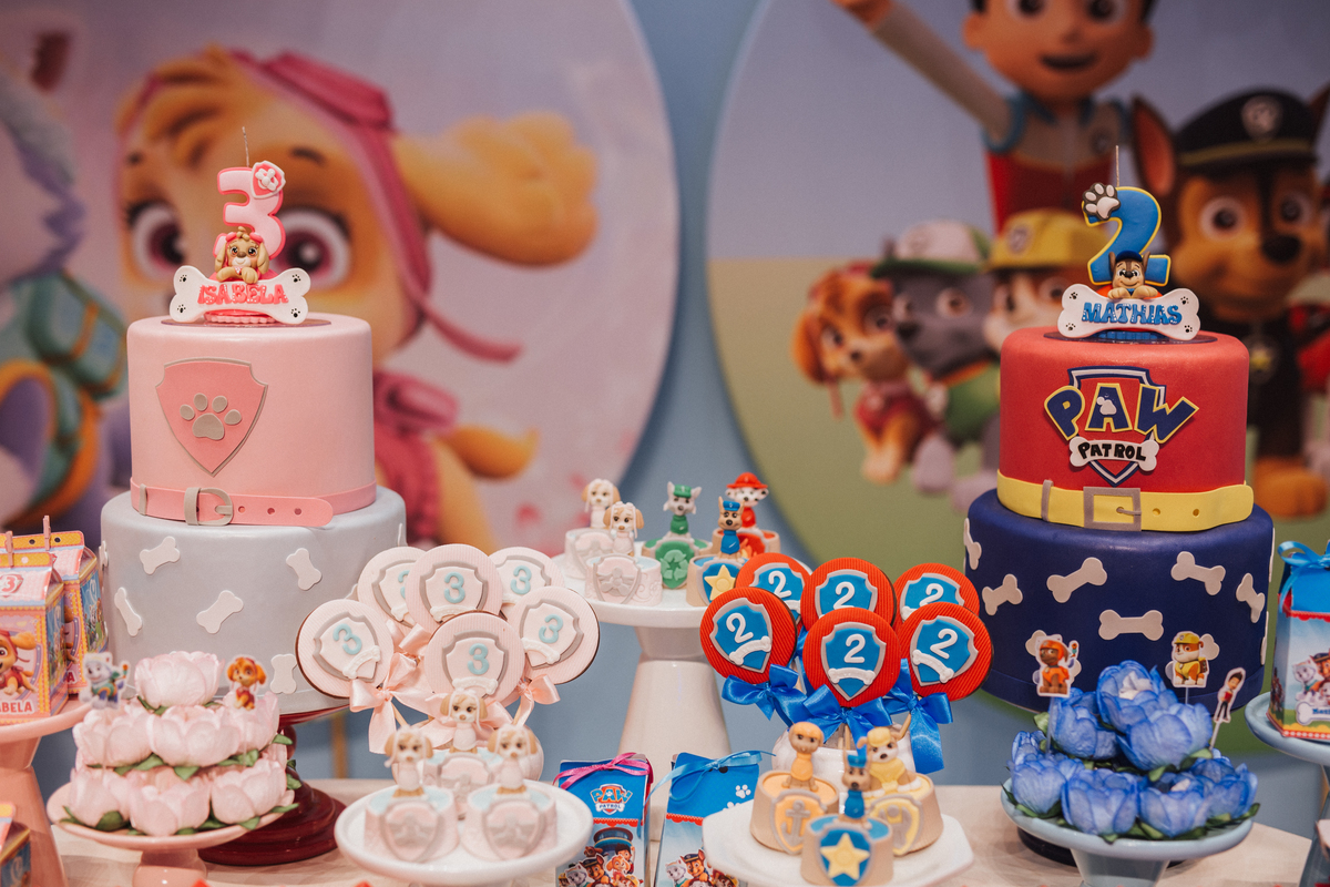 Aniversário infantil com tema da patrulha canina