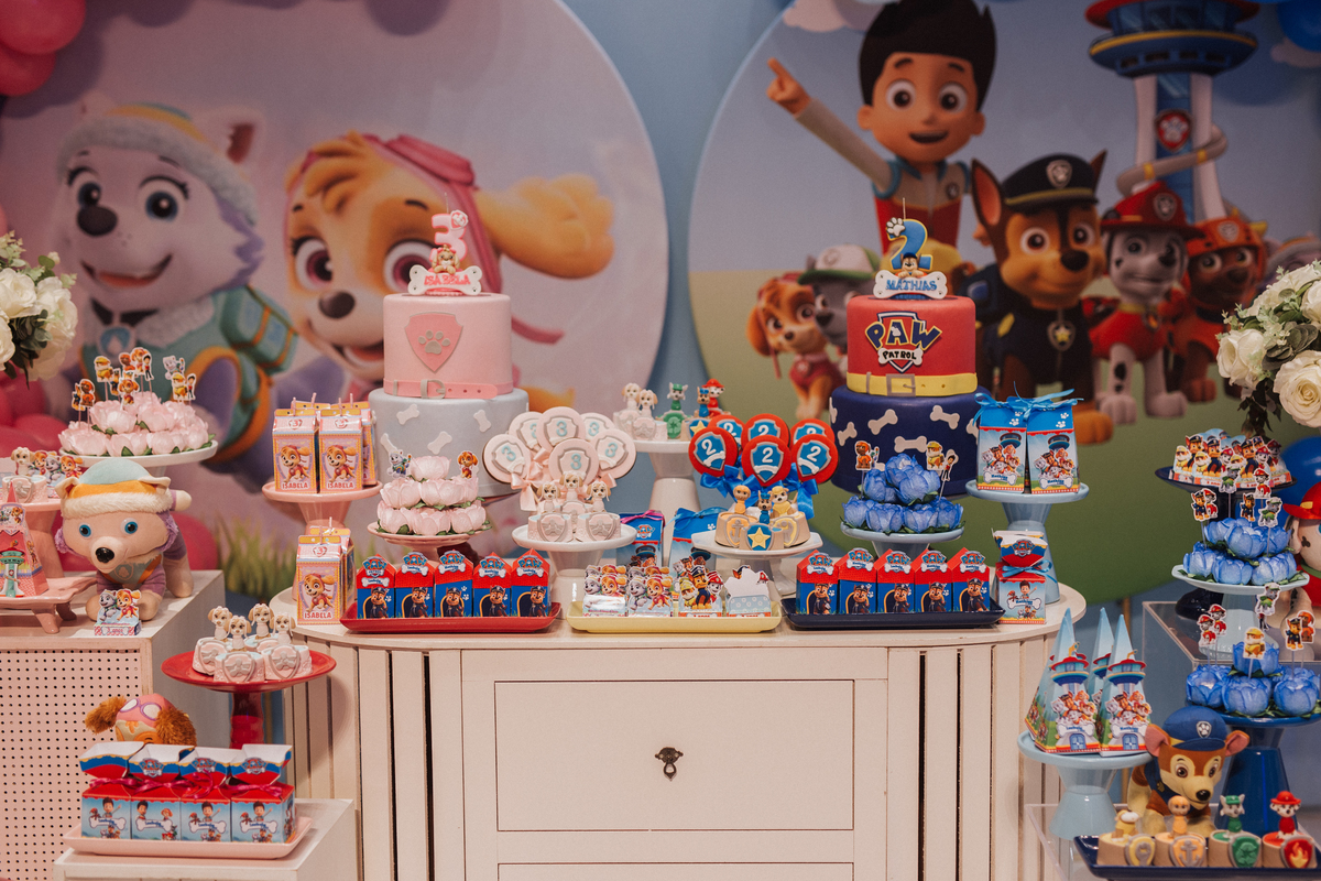 Aniversário infantil com tema da patrulha canina