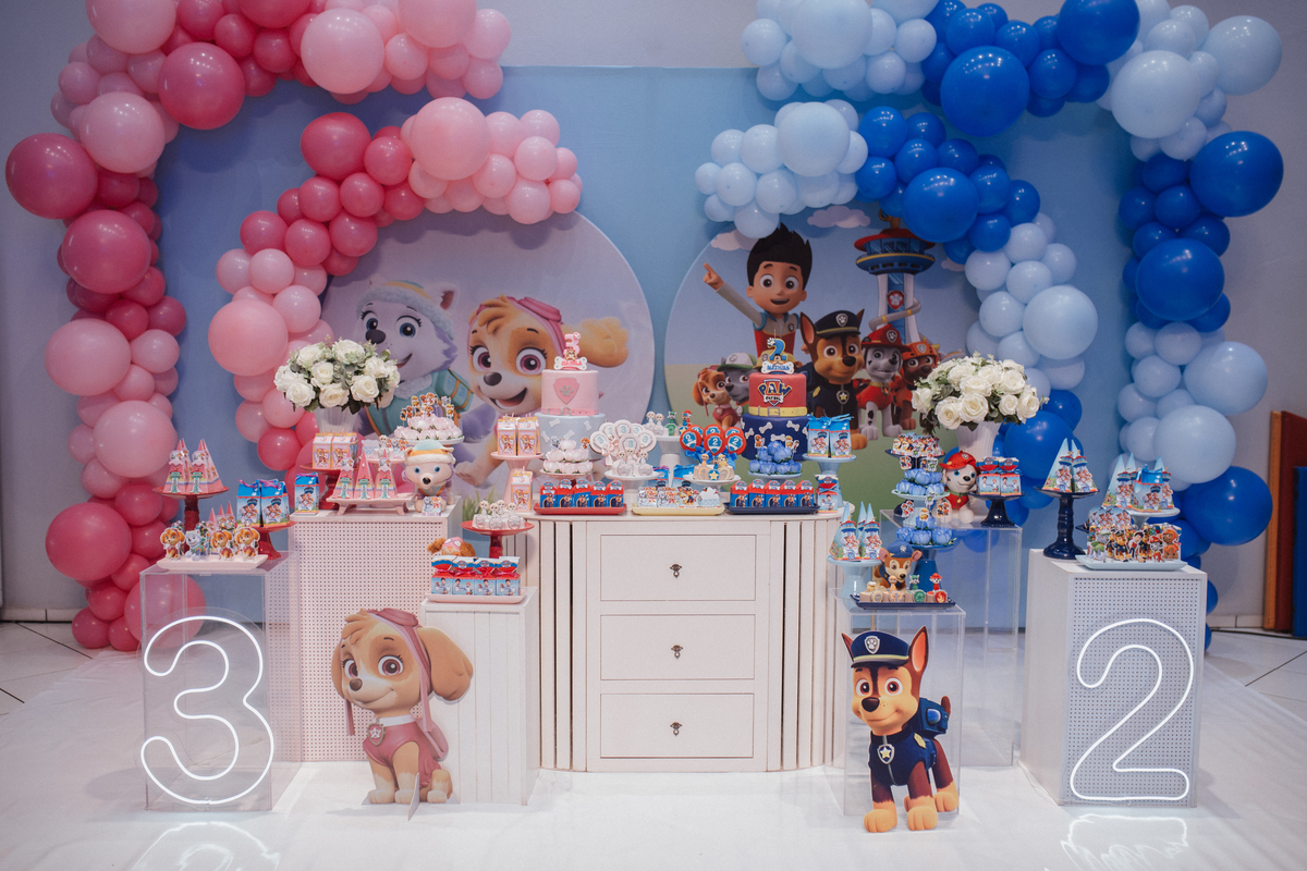 Aniversário infantil com tema da patrulha canina