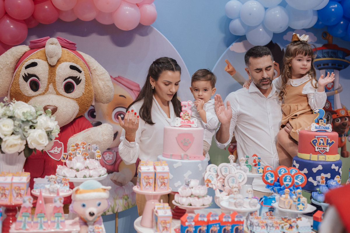 Aniversário infantil com tema da patrulha canina