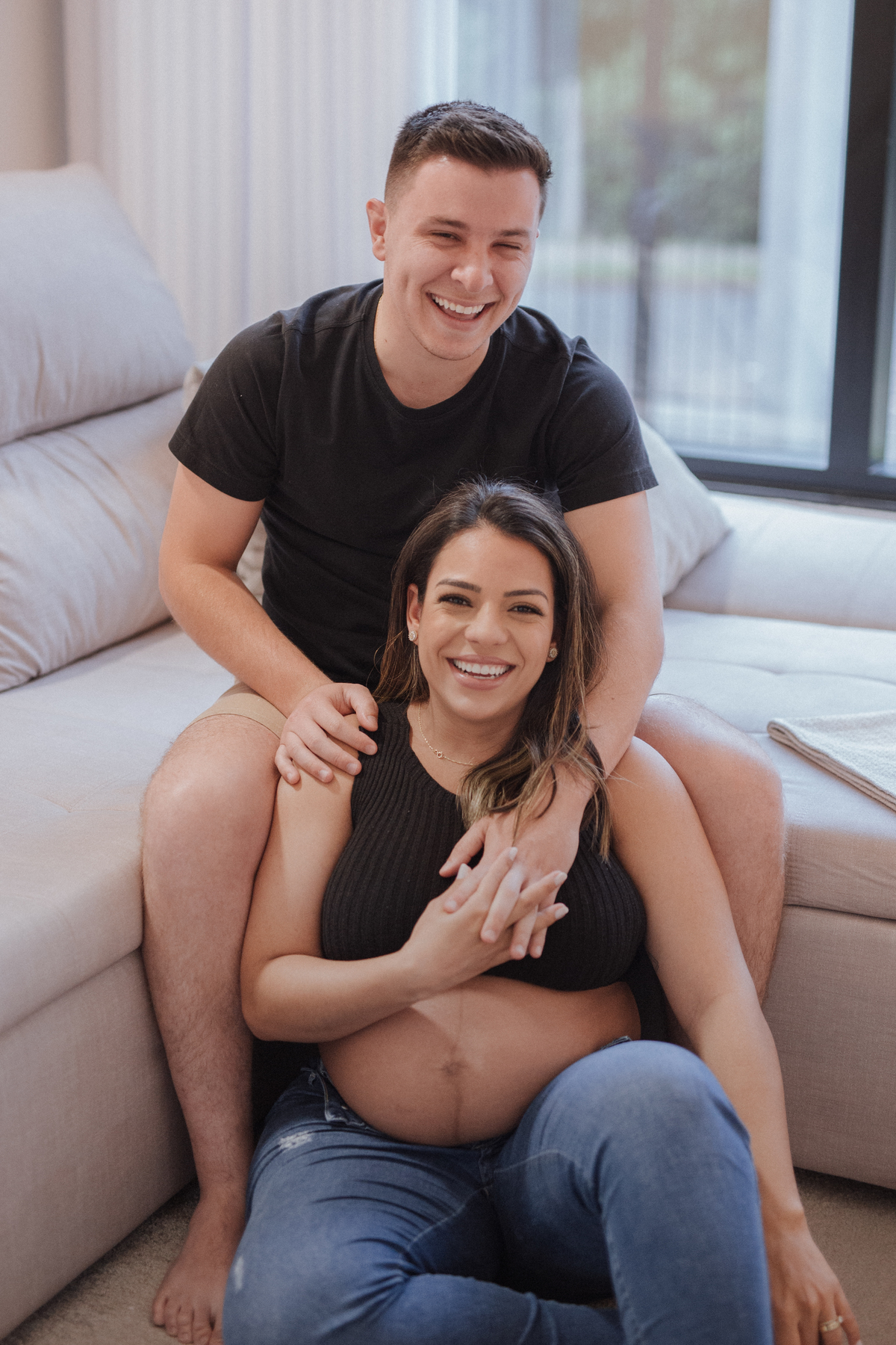 Inspiração de ensaio minimalista em casa