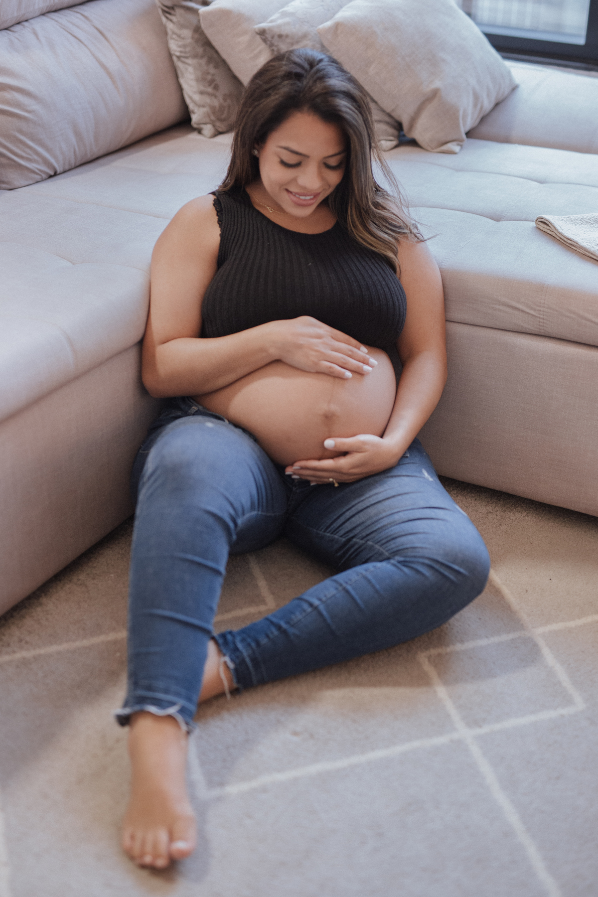 Inspiração de ensaio minimalista em casa