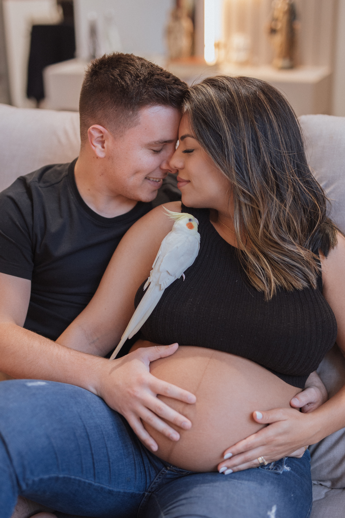 Inspiração de ensaio minimalista em casa