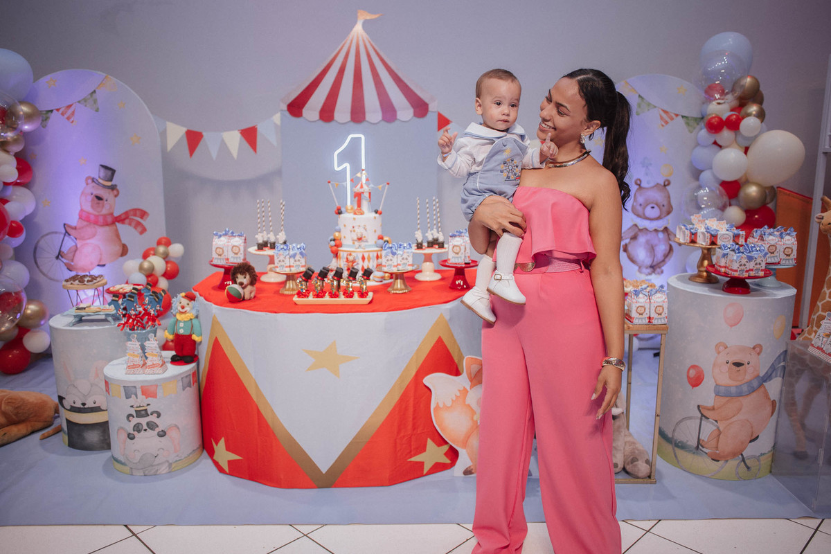 Aniversário infantil com tema de circo