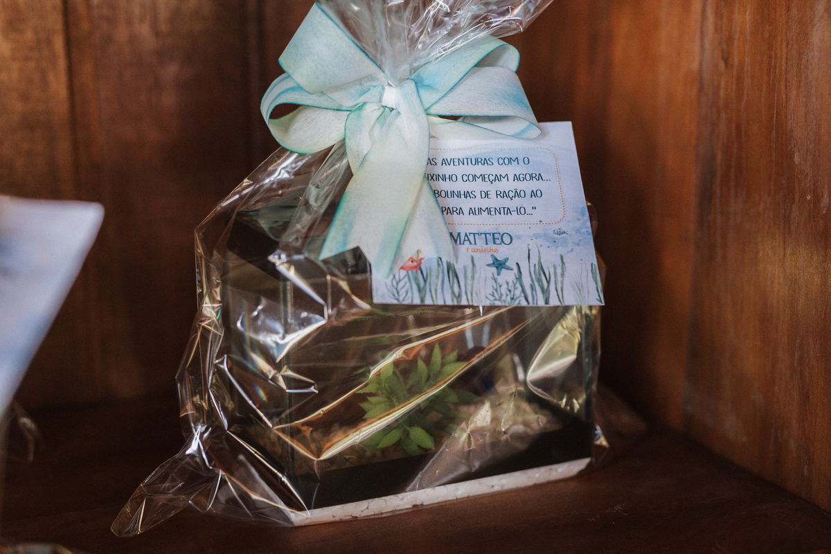 Aniversário infantil com tema de fundo do mar