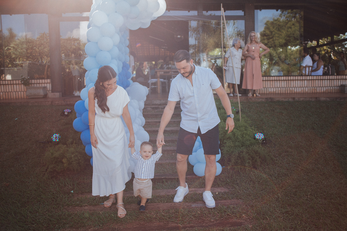 Aniversário infantil com tema de fundo do mar