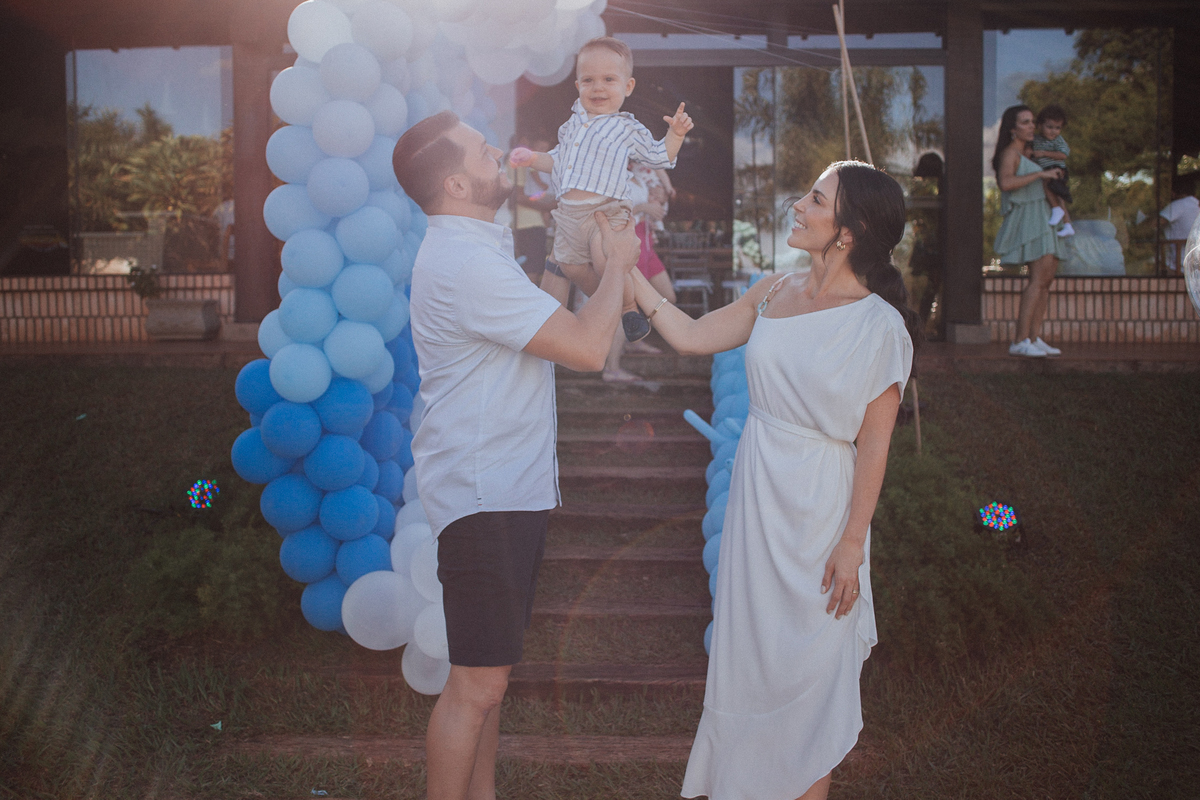 Aniversário infantil com tema de fundo do mar