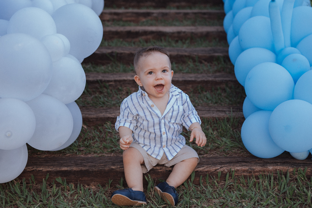 Aniversário infantil com tema de fundo do mar