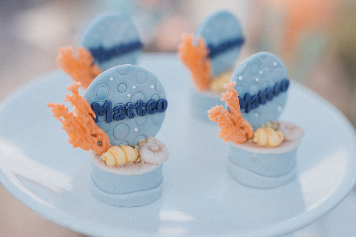 Aniversário infantil com tema de fundo do mar