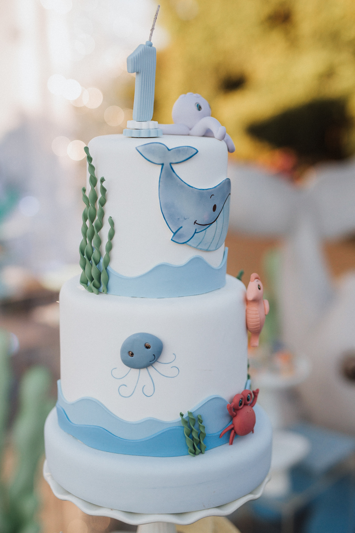 Aniversário infantil com tema de fundo do mar