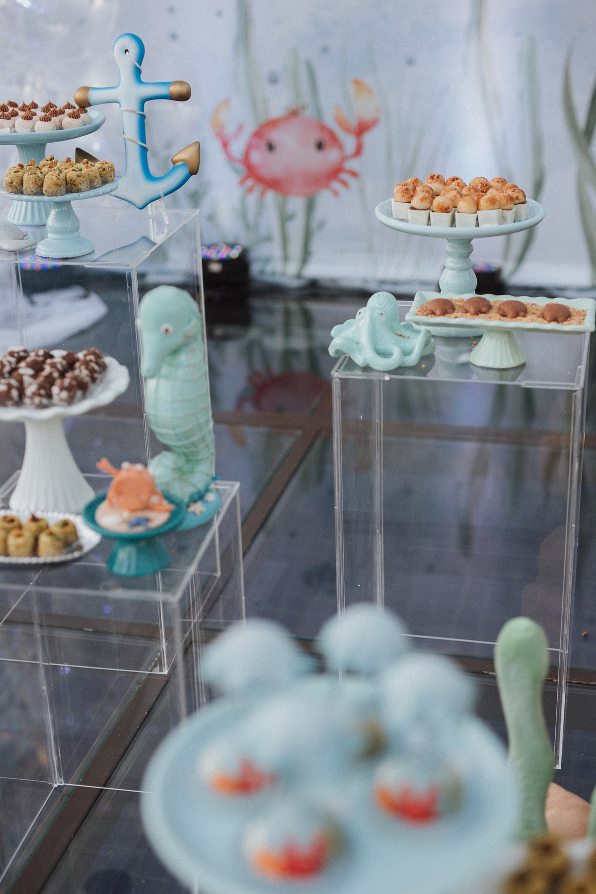 Aniversário infantil com tema de fundo do mar