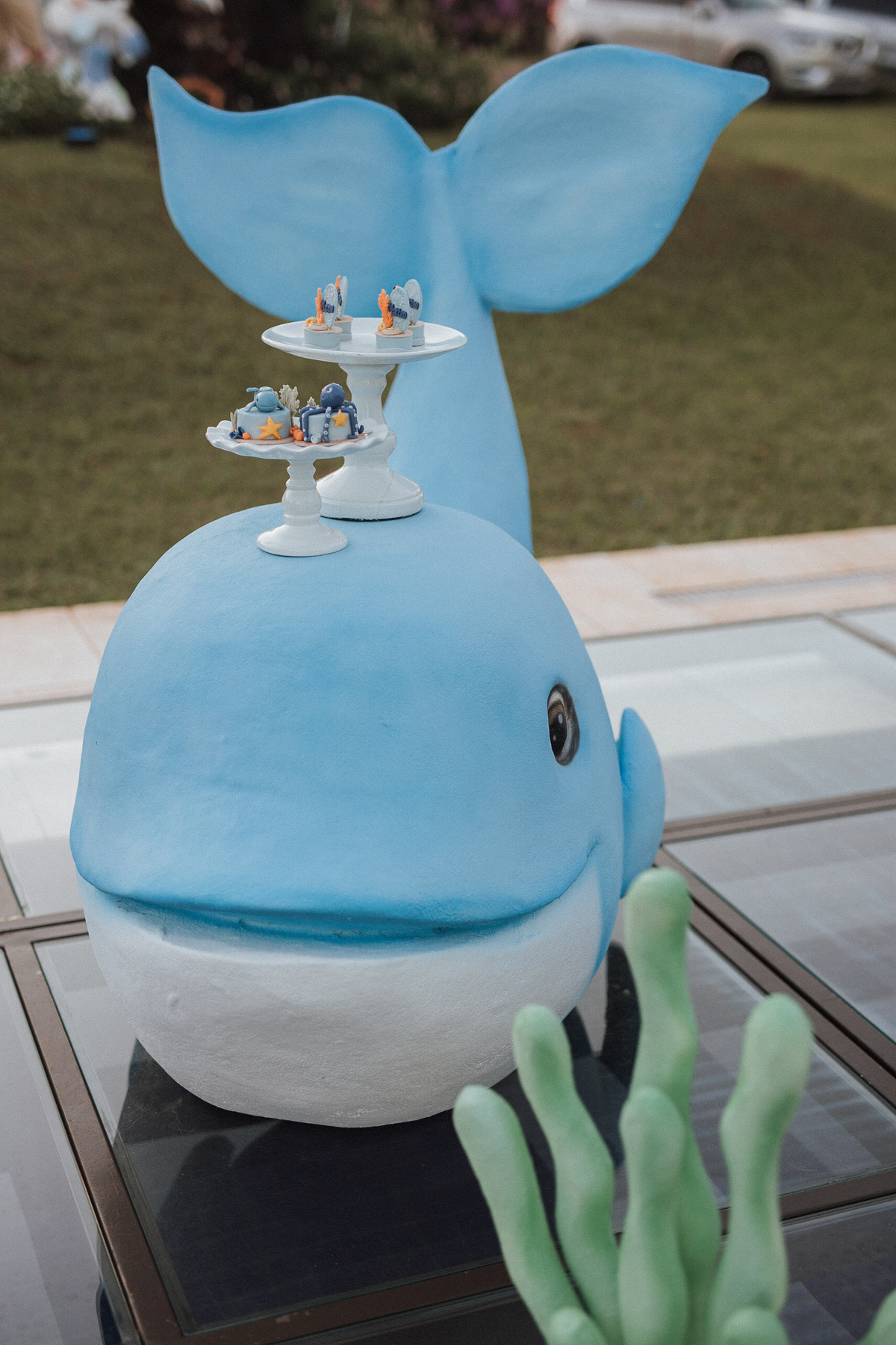 Aniversário infantil com tema de fundo do mar