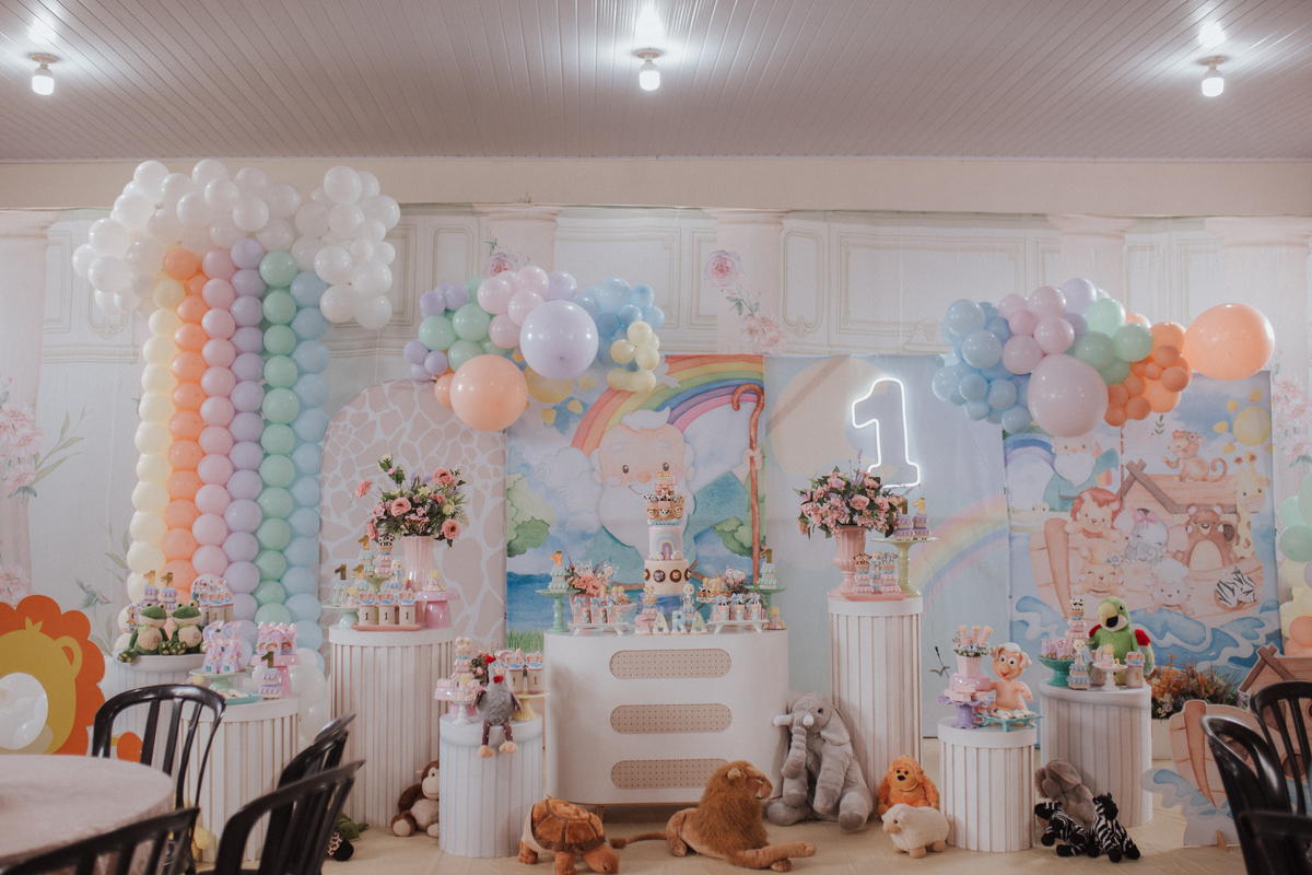 Aniversário infantil com tema da arca de noé