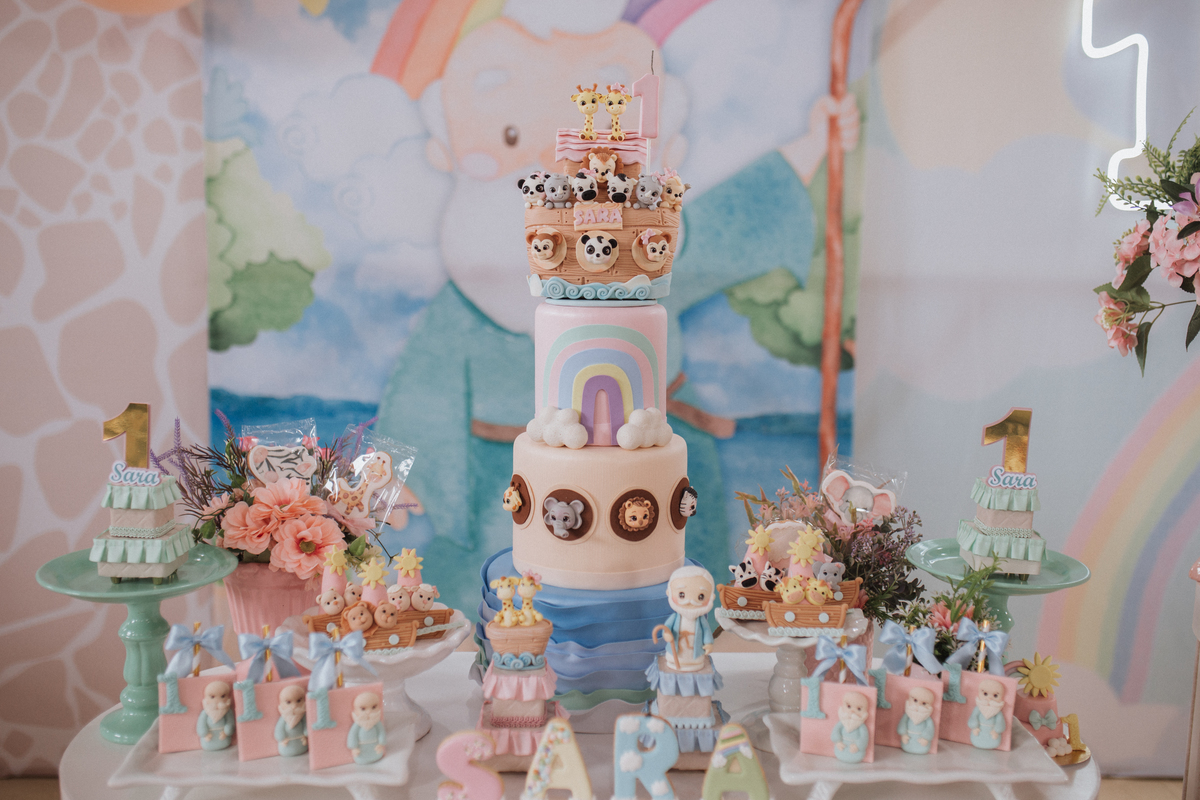 Aniversário infantil com tema da arca de noé