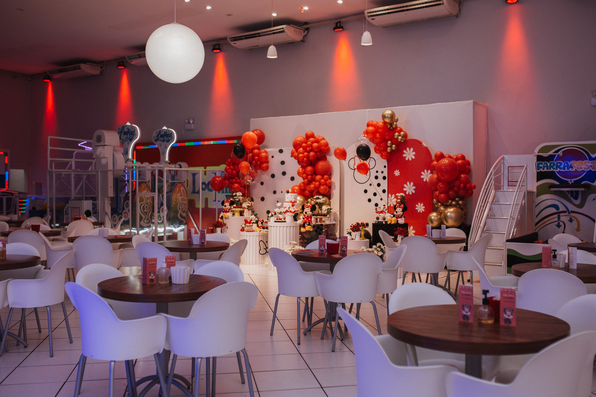 Aniversário infantil com tema de Minnie