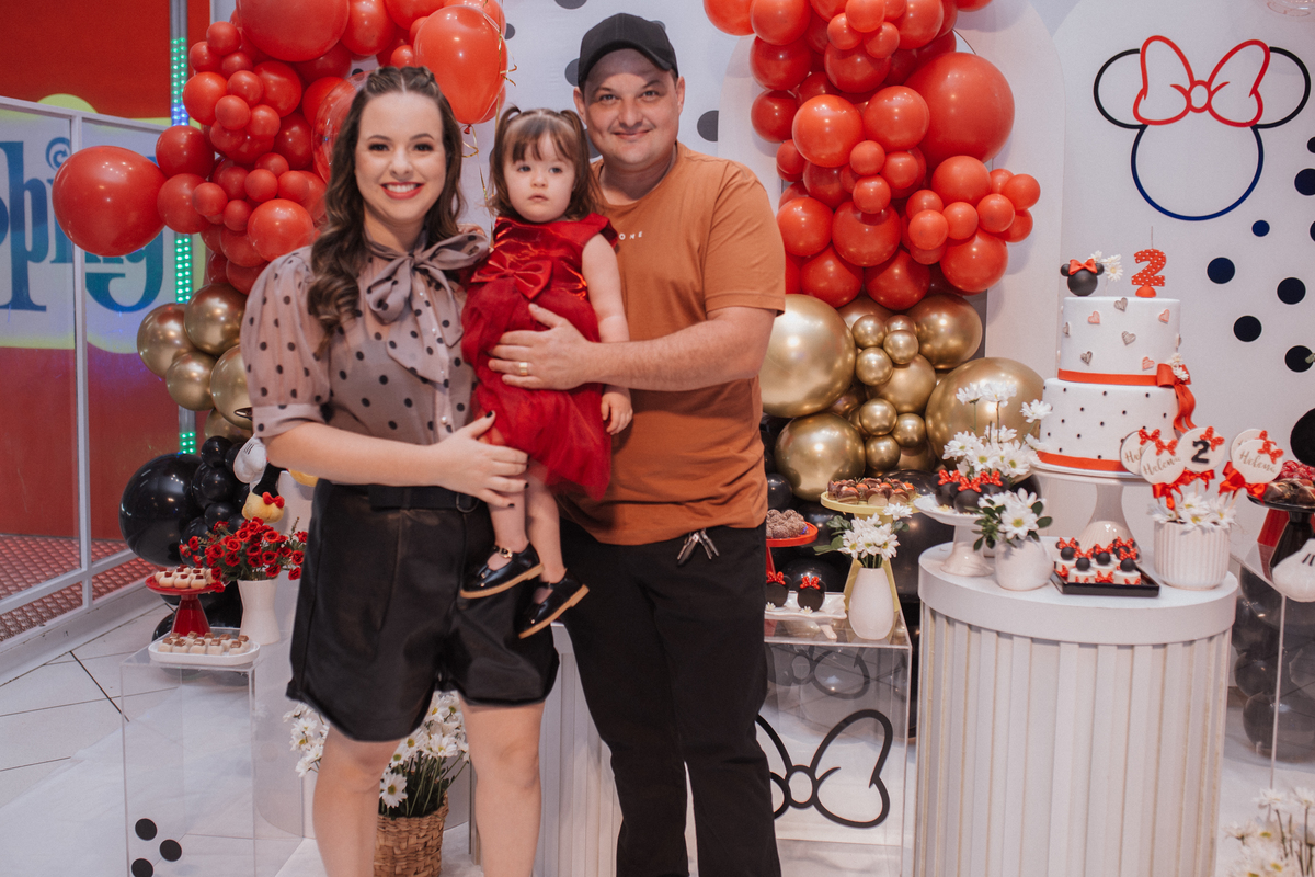 Aniversário infantil com tema de Minnie