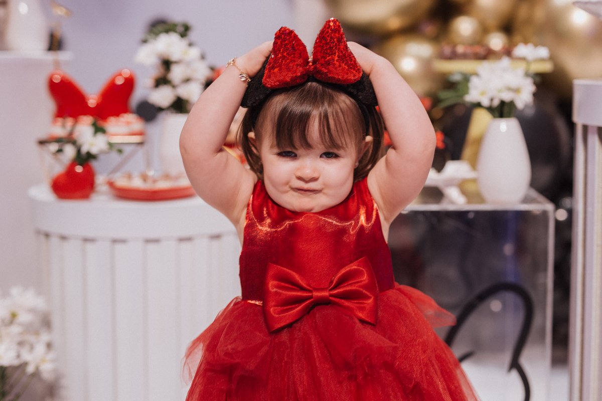 Aniversário infantil com tema de Minnie