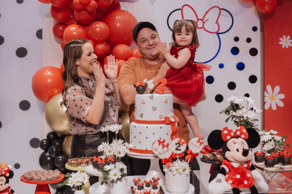 Aniversário infantil com tema de Minnie