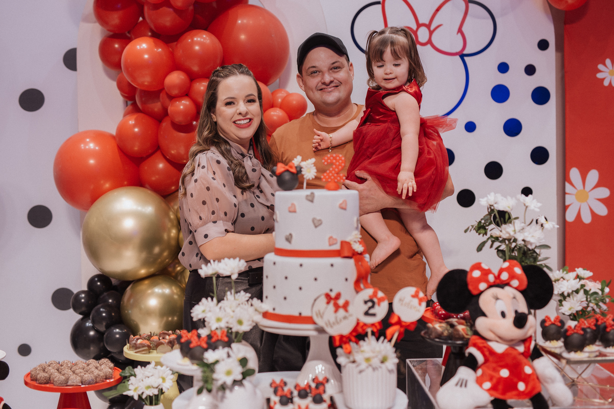 Aniversário infantil com tema de Minnie