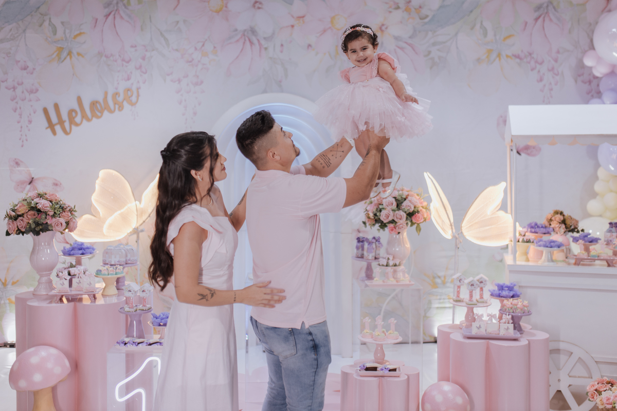 Aniversário infantil com tema de jardim